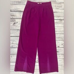 Happily Grey Women's‎ Magenta Wide-Leg Trousers Sz. 1